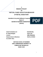 Mutual Funds Selection Behavior: 0F Retail Investors