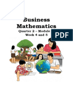 Business Mathematics: Quarter 2 - Module 3: Week 4 and 5