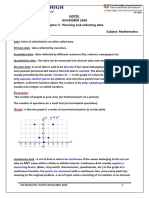 Notes November 2020 Chapter 5: Planning and Collecting Data Grade: 8 Subject: Mathematics