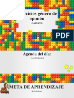 1ero MEDIO - CLASE 78 - EJERCICIOS GÉNERO DE OPINIÓN