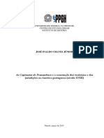 CHAVES JUNIOR Jose Inaldo - As Capitanias de Pernambuco e A Construcao Dos Territórios e Das Jurisdicoes Na America Portuguesa