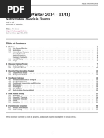 ACTSC 446 (Winter 2014 - 1141) : Mathematical Models in Finance