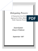 Epstein and O'Halloran - 1999 - Delegating Powers A Transaction Cost Politics App