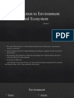 Introduction To Environment and Ecosystem