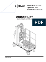 Model XLT-1571DC Operation and Maintenance Manual: Electric Hydraulic Lift Platform