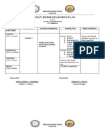 Weekly Home Learning Plan: Buhisan Night High School