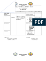 Weekly Home Learning Plan: Buhisan Night High School