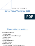 Career Focus in Finance