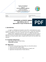 Learning Activity Sheet: Agri-Fishery Arts 11 Agricultural Crops Production NC II