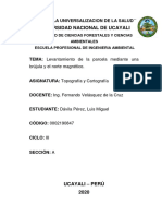 Levantmiento de La Parcela Con Una Brujula y El Norte Magnetico