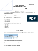 PRUEBA Diagnostico Quinto