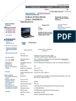 HP Elitebook 8730W Mobile Workstation (Nn269Ea) - Specifications