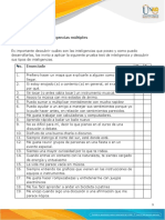 INTELIGENCIA TAREA 2test de Inteligencias Multiples