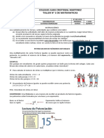 Segundo Taller de Matematicas Grado 5to Primer Perido 2021