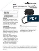 Surge Arresters: MOV Storm Trapper Secondary Class Surge Arrester Installation Instructions