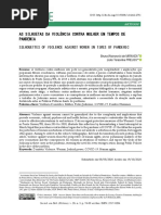 As Silhuetas Da Violência Contra Mulher em Tempos de Pandemia