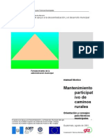 Mantenimiento Participativo de Caminos Rurales