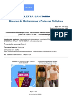 Alerta No - #168-2020 - Comercialización Del Producto Fraudulento PRUVIT G CETONAS EXOGENAS (PRUVIT KETO - OS NAT - Cetonas Exógenas)