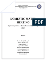 Domestic Water Heating: Engineering Utilities 2 (Basic Mechanical Engineering) ME 223