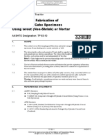 Sampling and Fabrication of 50-mm (2-In.) Cube Specimens Using Grout (Non-Shrink) or Mortar