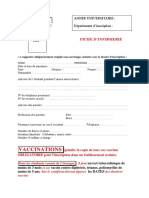 FICHE D'infirmerie - 2014 2015