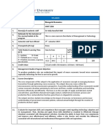 Syllabus of Managerial Economics Batch 3-2020