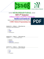 CS508 Mega File MCQs Final Byfaisal