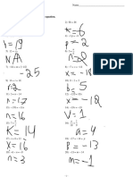 Solving Equations Packet