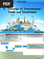 Theories of International Trade and Investment: Dr. Ilke Kardes BUSA 3000