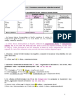 Ficha Informativa Pronomes Pessoais em Adjacência Verbal