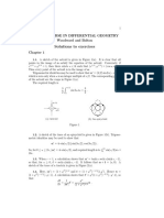 Solutions To Exercises: A First Course in Differential Geometry Woodward and Bolton