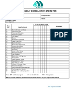 Manlift Daily Inspection by Operator