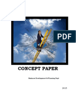 Concept Paper: Business Development & Planning Dept