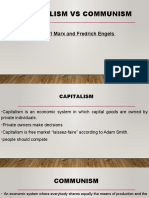 Capitalism Vs Communism: Adam Smith Vs Karl Marx and Fredrich Engels