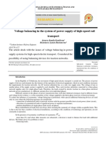 Voltage Balancing in The System of Power Supply of High-Speed Rail Transport