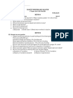 Quantity Surveying and Valuation 5 Exam/Civil/5156/Feb'2021 Duration: 1.15Hrs. M.Marks:25 Section-A Q1. Attempt Any Three Questions. 3x5 15