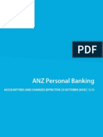 ANZ Personal Banking Account Fees and Charges