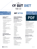 Leaky Gut Diet Infographic Printout