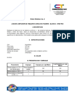 Ficha Tecnica Limpiador Tableros Acrilicos