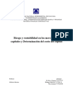 Riesgo y Rentabilidad en Los Mercados de Capitales y Determinación Del Costo de Capital