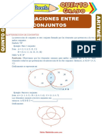 Operaciones Entre Conjuntos para Quinto Grado de Primaria