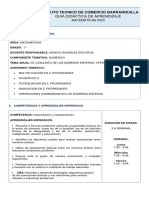 Guia Didáctica de Aprendizaje Matemáticas 7° - Mónica G