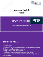 Academic English Session 5: Heather Lennie