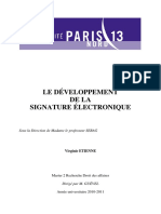 Le Développement de La Signature Électronique