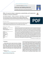 Effect of Concrete Mixture Components, Proportioning, and Compressive Strength On Fracture Parameters