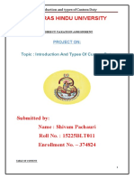 Banaras Hindu University: Topic: Introduction and Types of Custom Duty