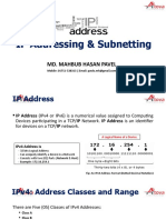 IP Addressing & Subnetting: Md. Mahbub Hasan Pavel