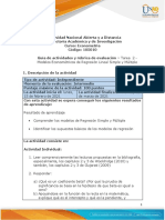 ECONOMETRIA - Tarea 2 - Modelos Econométricos de Regresión Lineal Simple y Múltiple