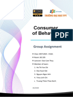 Consumer of Behavior: Group Assignment