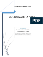 Naturaleza de La Prueba